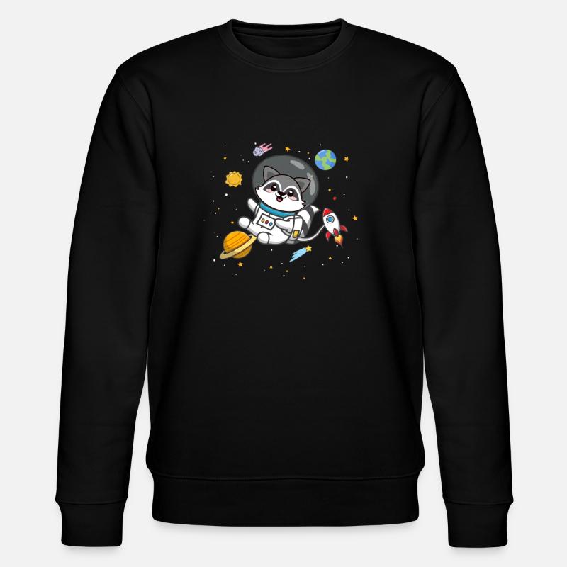 Waschbär - Stanley/Stella Unisex Bio-Sweatshirt CHANGER  - Schwarz