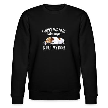 Jack Russell - Stanley/Stella Unisex Bio-Sweatshirt CHANGER  - Schwarz - Vorne - Nik (191cm) & Marisol (170cm)