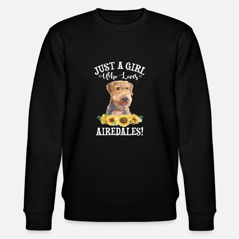 Airedale Terrier - Sweat bio CHANGER Stanley/Stella Unisexe - noir