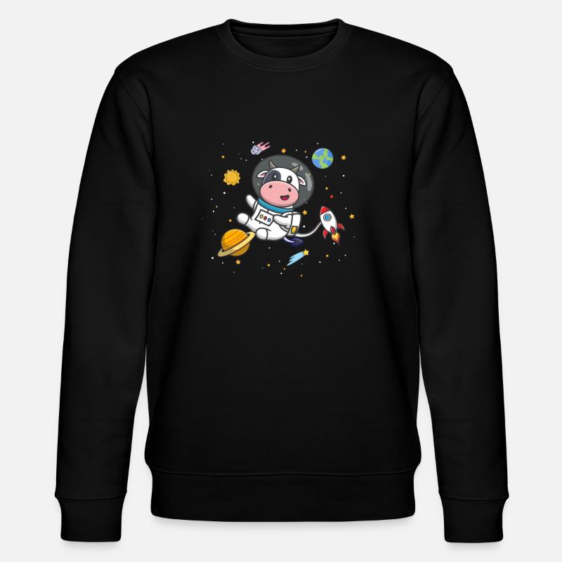 Kuh - Stanley/Stella Unisex Bio-Sweatshirt CHANGER  - Schwarz