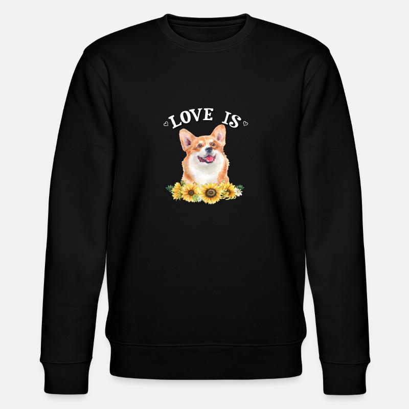 Corgi - Stanley/Stella Unisex Bio-Sweatshirt CHANGER  - Schwarz