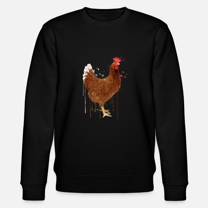 Huhn Tropfen - Stanley/Stella Unisex Bio-Sweatshirt CHANGER  - Schwarz