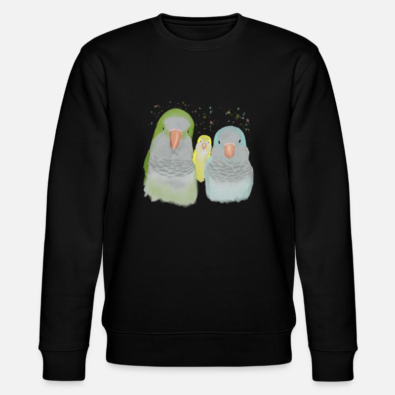 Famille de perruches moines - Sweat bio CHANGER Stanley/Stella Unisexe - noir