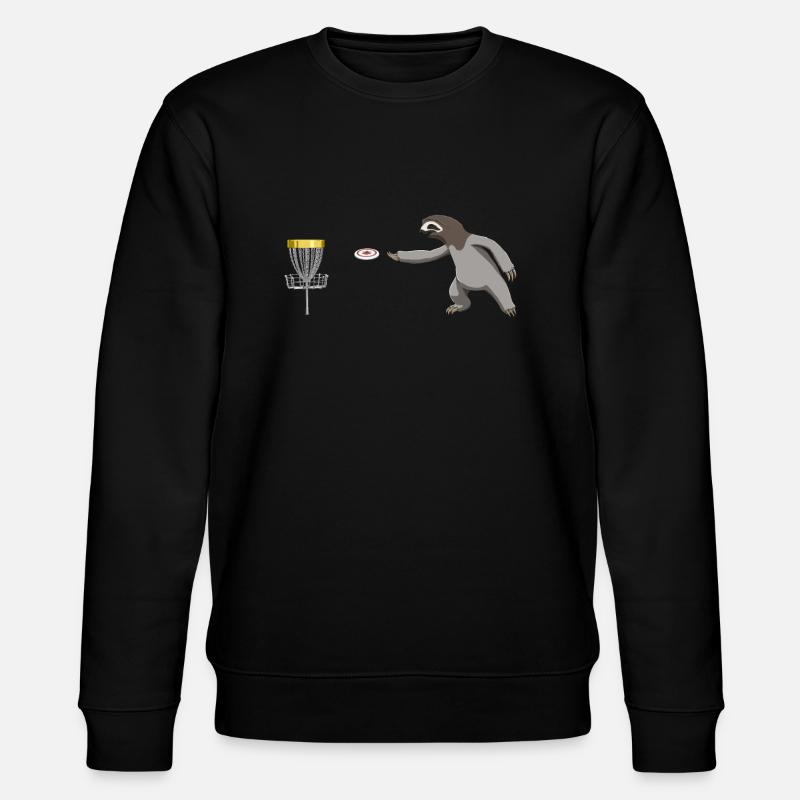 Disc Golf Sloth - Stanley/Stella CHANGER Unisex Organic Sweatshirt - black