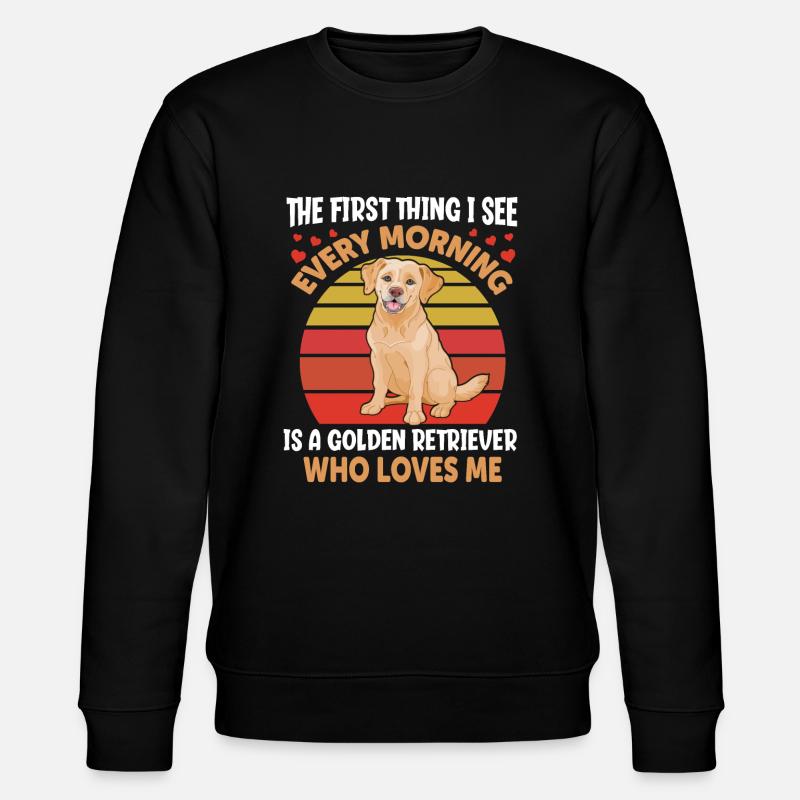 Golden Retriever - Stanley/Stella Unisex Bio-Sweatshirt CHANGER  - Schwarz