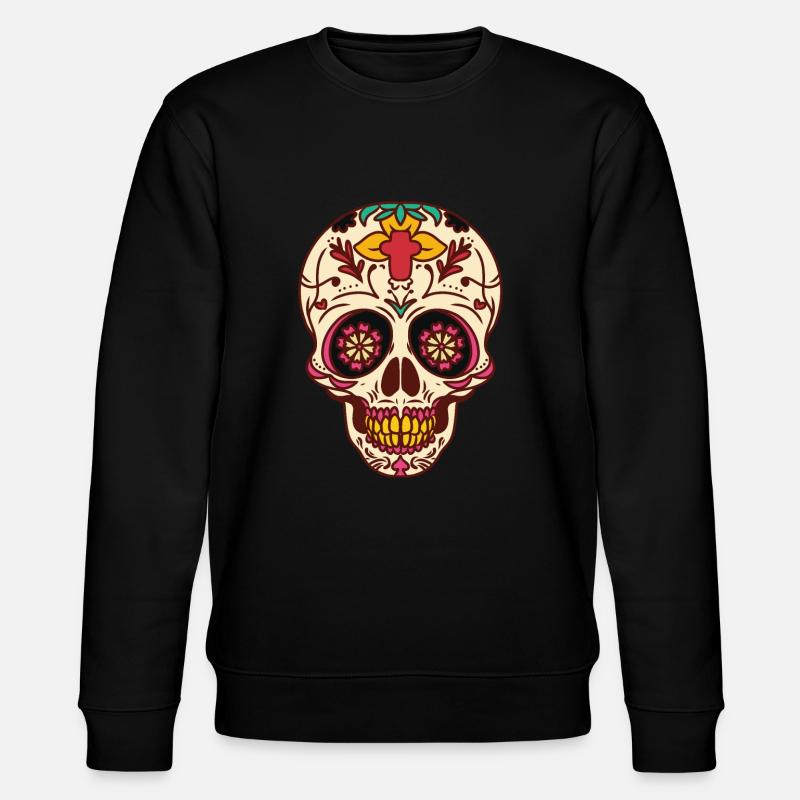 Cinco de Mayo Skull - Stanley/Stella Unisex Bio-Sweatshirt CHANGER  - Schwarz