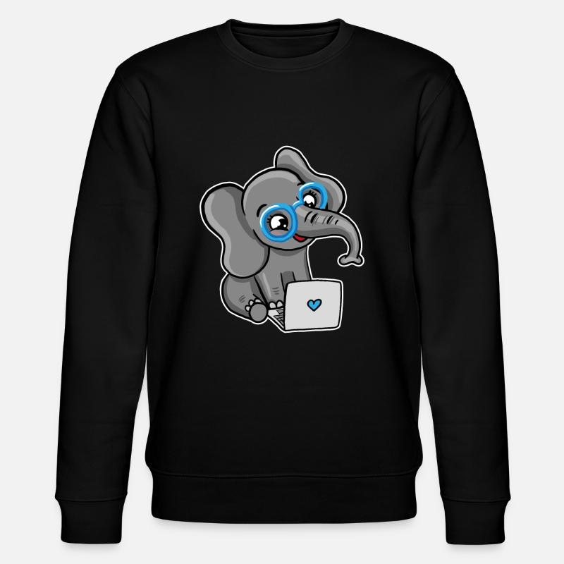 Geek Elephant - Stanley/Stella Unisex Bio-Sweatshirt CHANGER  - Schwarz
