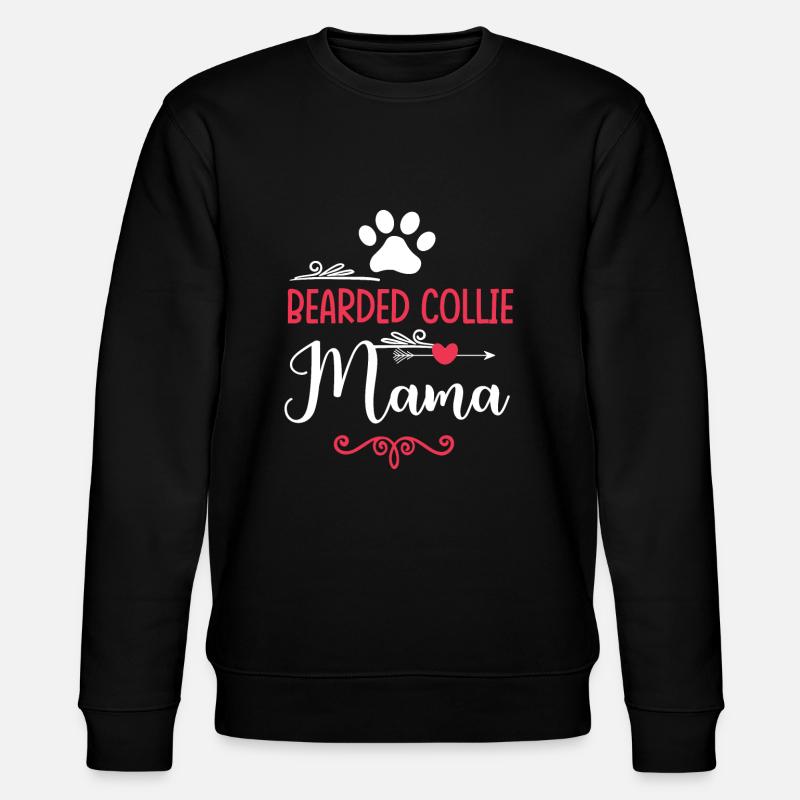 Bearded Collie Mama - Stanley/Stella Unisex Bio-Sweatshirt CHANGER  - Schwarz