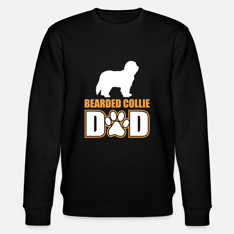 Bearded Collie Dad - Stanley/Stella Unisex Bio-Sweatshirt CHANGER  - Schwarz