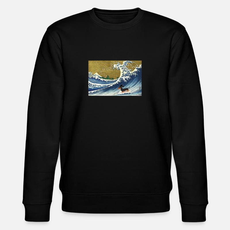 Schwarzer Dackel - Stanley/Stella Unisex Bio-Sweatshirt CHANGER  - Schwarz