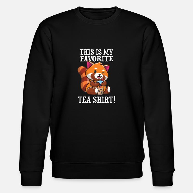 Kleiner Panda - Stanley/Stella Unisex Bio-Sweatshirt CHANGER  - Schwarz