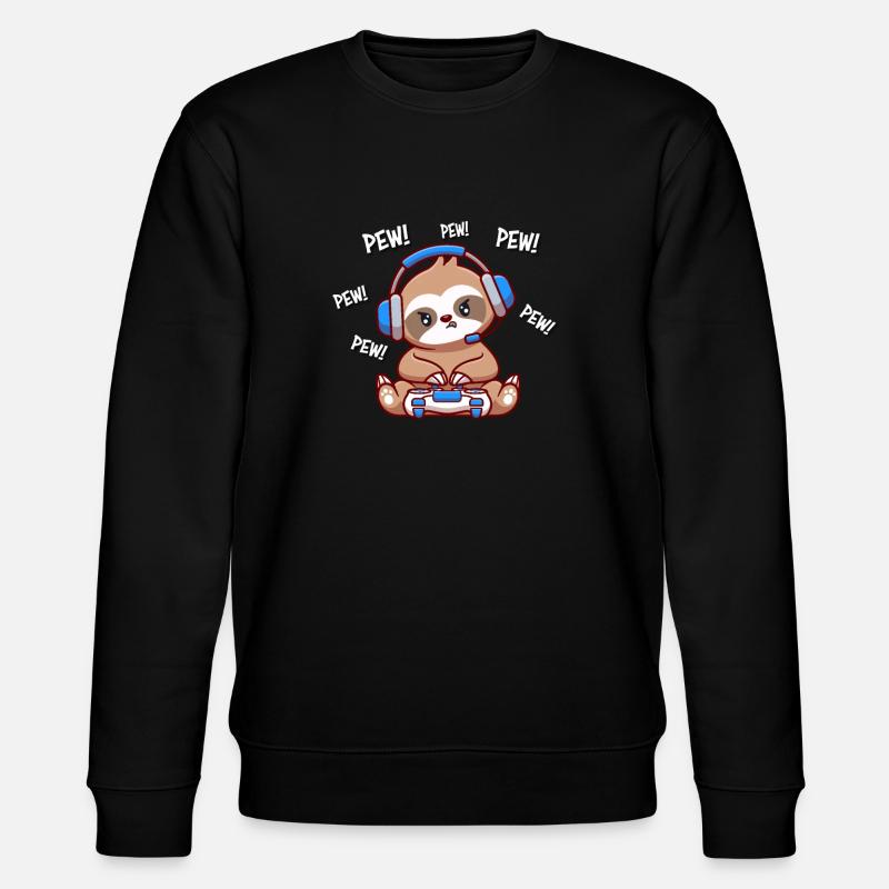 Faultier - Stanley/Stella Unisex Bio-Sweatshirt CHANGER  - Schwarz