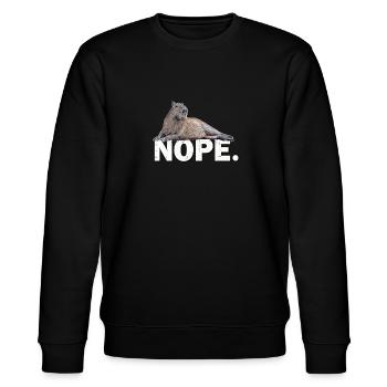 Capybara - Stanley/Stella Unisex Bio-Sweatshirt CHANGER  - Schwarz - Vorne - Nik (191cm) & Marisol (170cm)