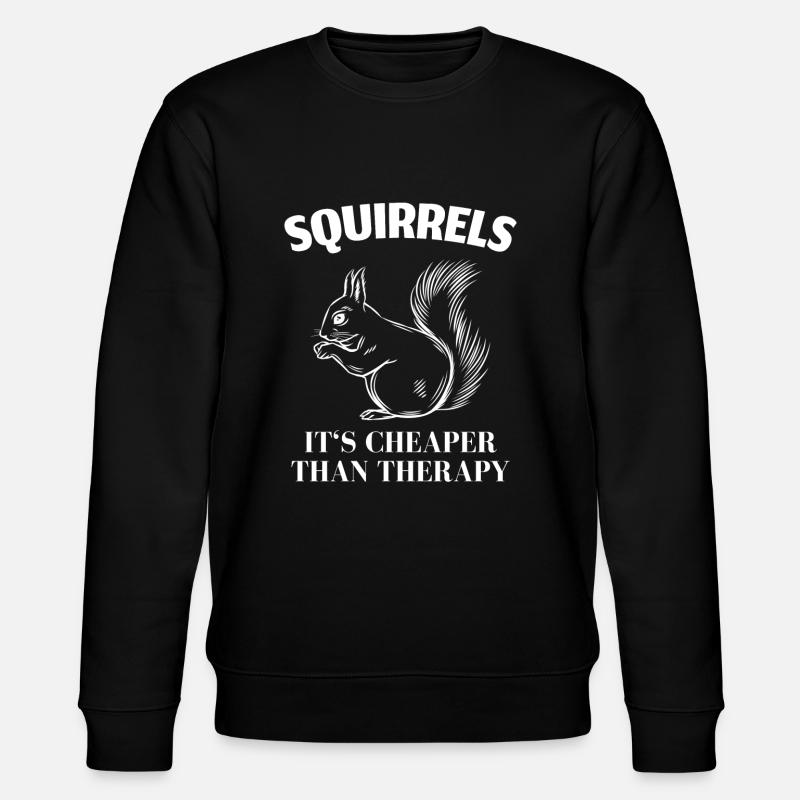Squirrel Chipmunk - Stanley/Stella CHANGER Unisex Organic Sweatshirt - black
