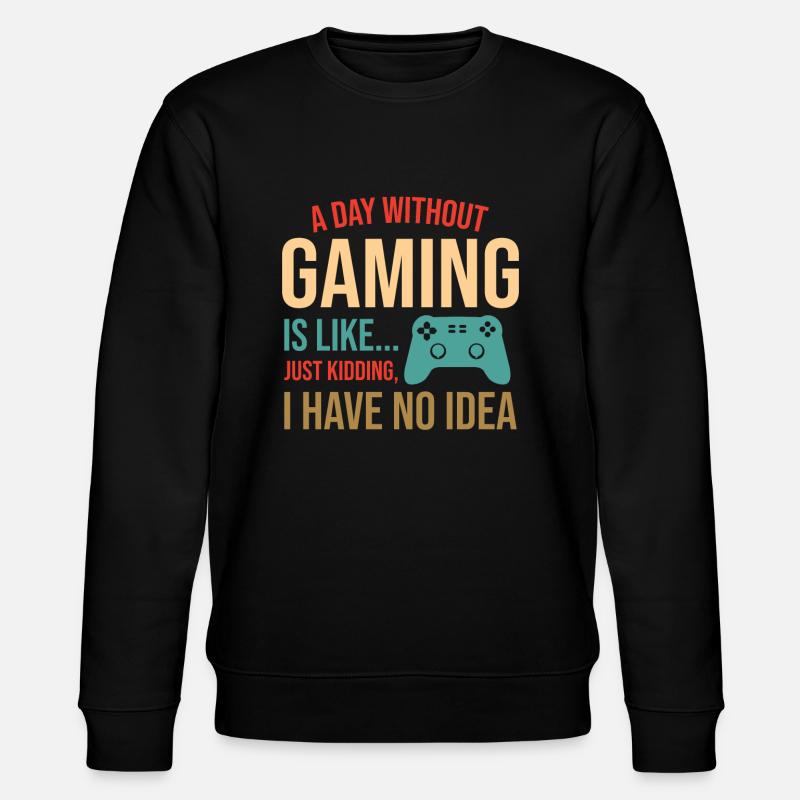 Gamer Zocken Zocker - Stanley/Stella Unisex Bio-Sweatshirt CHANGER  - Schwarz