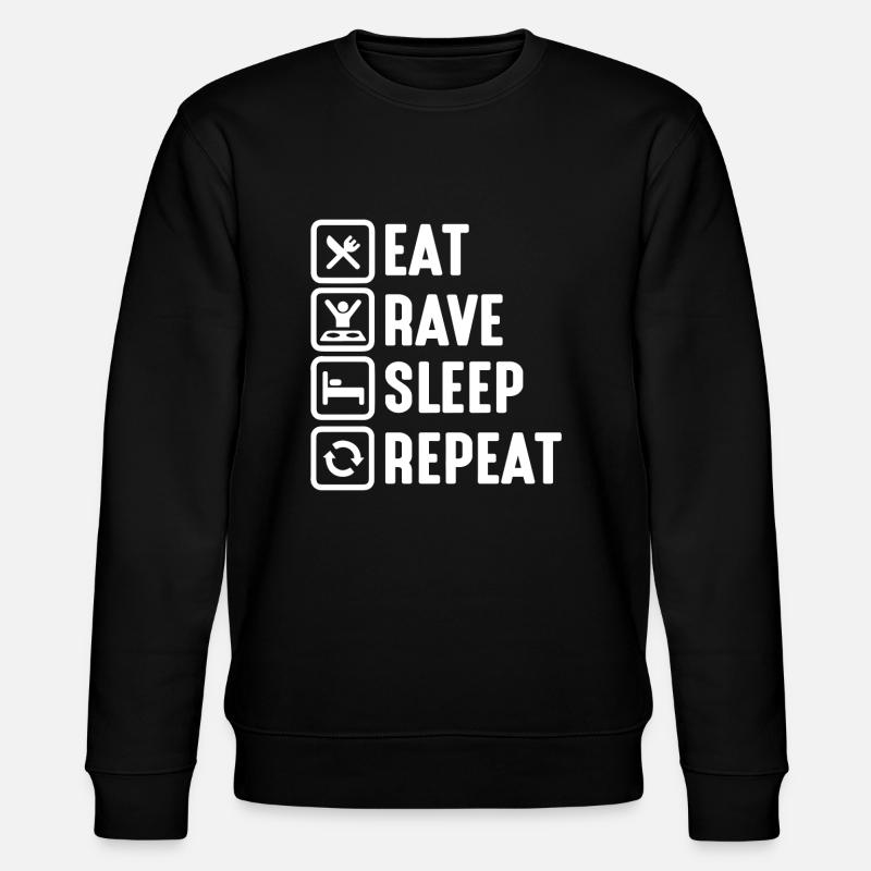 Techno Musique Rave - Sweat bio CHANGER Stanley/Stella Unisexe - noir