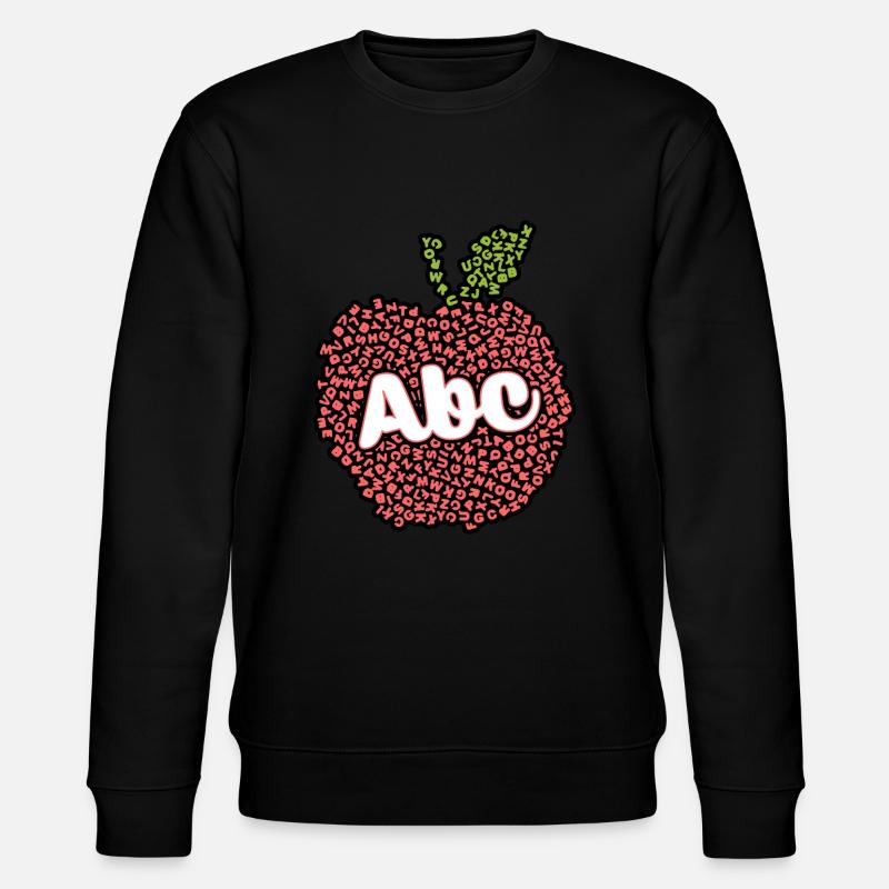 Apple Made from the Alphabet - Stanley/Stella CHANGER Unisex Organic Sweatshirt - black