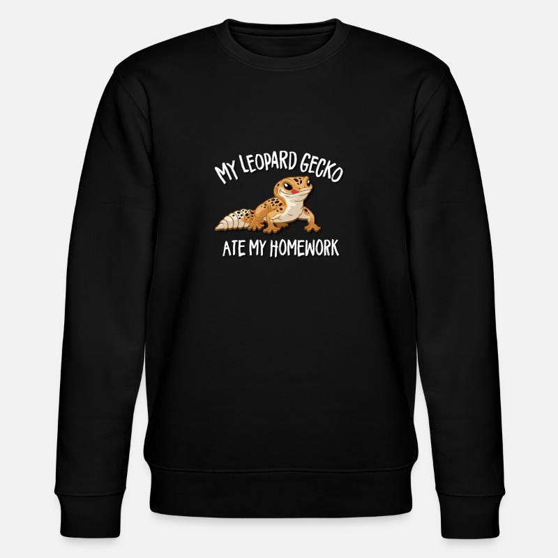 Leopardgecko - Stanley/Stella Unisex Bio-Sweatshirt CHANGER  - Schwarz