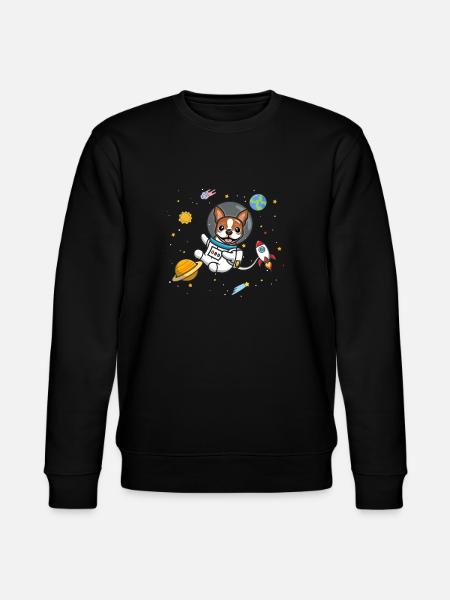 Red Boston Terrier - Stanley/Stella CHANGER Unisex Organic Sweatshirt - black