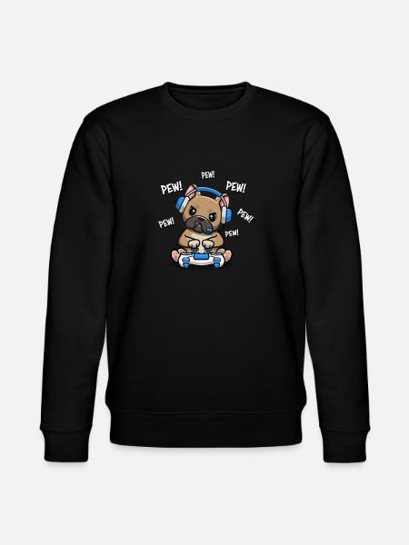 French Bulldog - Stanley/Stella CHANGER Unisex Organic Sweatshirt - black