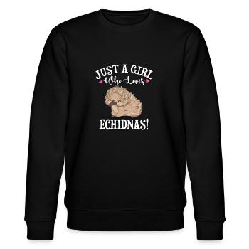 Ameisenigel - Stanley/Stella Unisex Bio-Sweatshirt CHANGER  - Schwarz - Vorne - Nik (191cm) & Marisol (170cm)