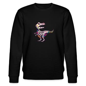 T Rex - Stanley/Stella Unisex Bio-Sweatshirt CHANGER  - Schwarz - Vorne - Nik (191cm) & Marisol (170cm)