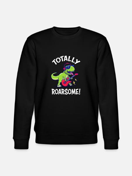 Roarsome Dinosaur - Stanley/Stella CHANGER Unisex Organic Sweatshirt - black