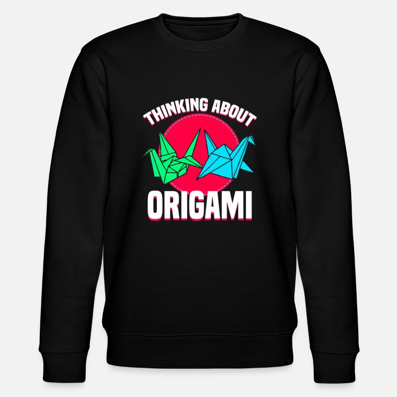 Thinking About Origami - Stanley/Stella CHANGER Unisex Organic Sweatshirt - black