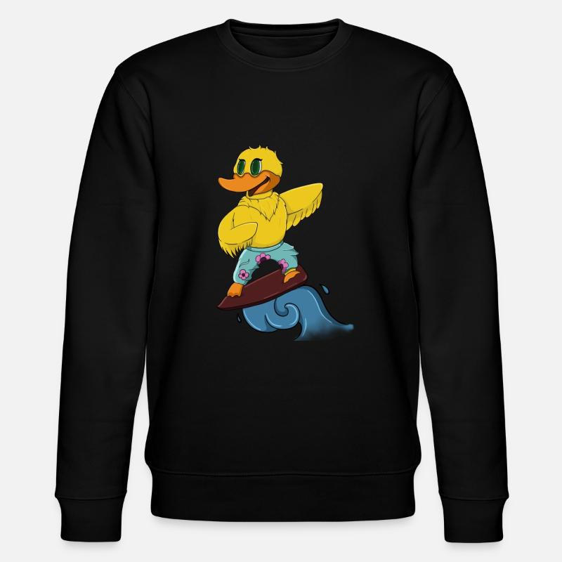 Duck Surfing - Stanley/Stella CHANGER Unisex Organic Sweatshirt - black
