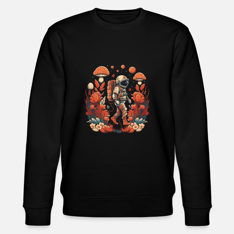 Astronaut Pilze - Stanley/Stella Unisex Bio-Sweatshirt CHANGER - Schwarz