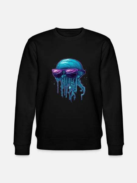 Qualle Jellyfish - Stanley/Stella CHANGER Unisex Organic Sweatshirt - black