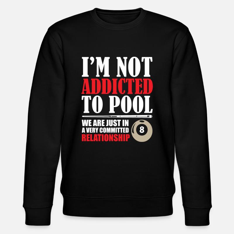 Billiard Addicted - Stanley/Stella Unisex Bio-Sweatshirt CHANGER  - Schwarz