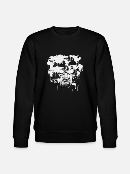 Skull. World. Pollution. - Stanley/Stella CHANGER Unisex Organic Sweatshirt - black