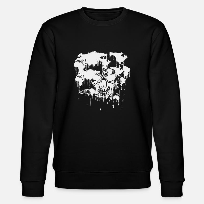 Skull. World. Pollution. - Stanley/Stella CHANGER Unisex Organic Sweatshirt - black