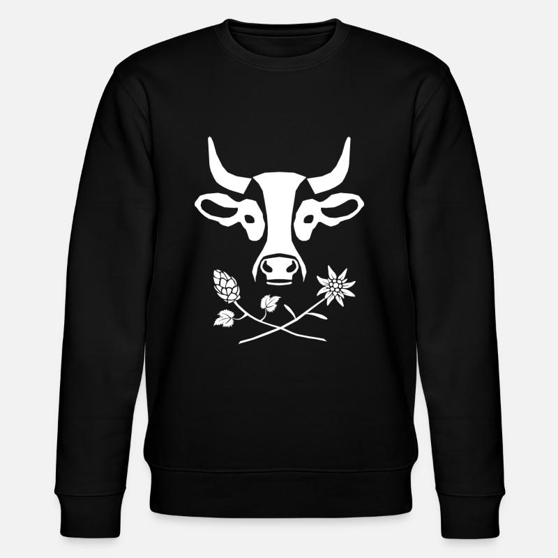ALMSPEZL VACHE BLANC - Sweat bio CHANGER Stanley/Stella Unisexe - noir