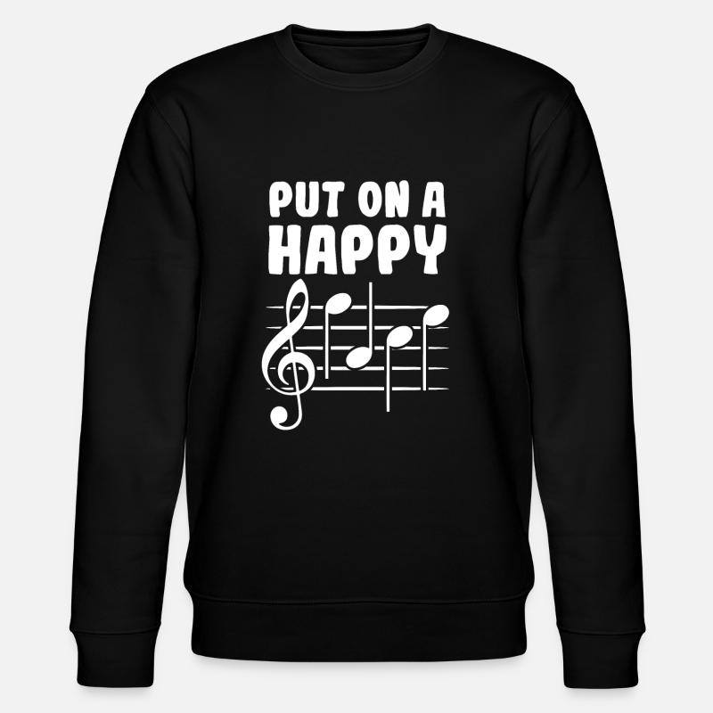 Put On A Happy Face - Stanley/Stella Unisex Bio-Sweatshirt CHANGER  - Schwarz
