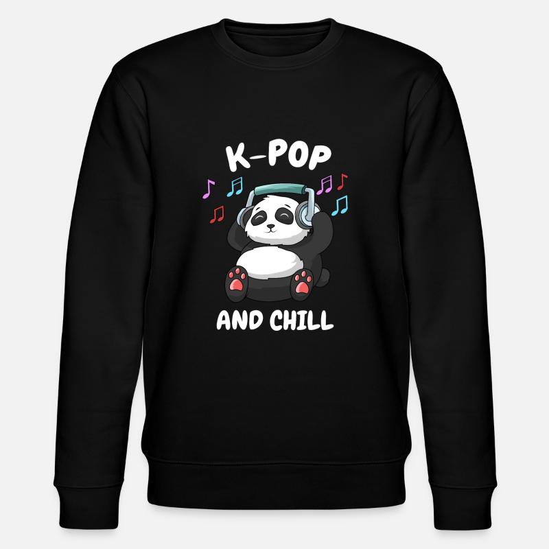 K-Pop And Chill - Stanley/Stella CHANGER Unisex Organic Sweatshirt - black