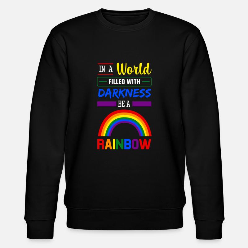 Be A Rainbow - Stanley/Stella Unisex Bio-Sweatshirt CHANGER  - Schwarz