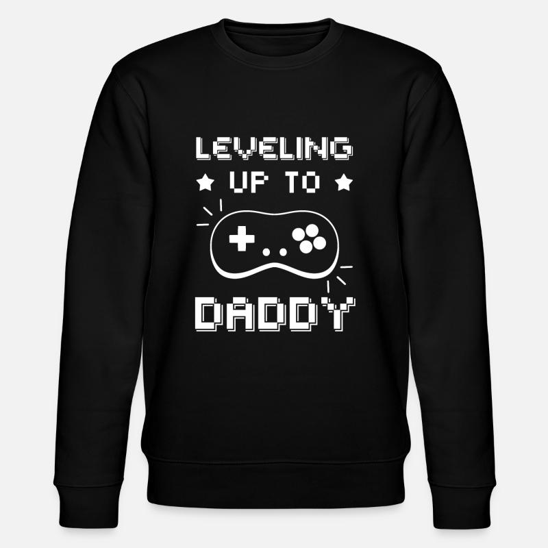Leveling Up To Daddy - Stanley/Stella CHANGER Unisex Organic Sweatshirt - black