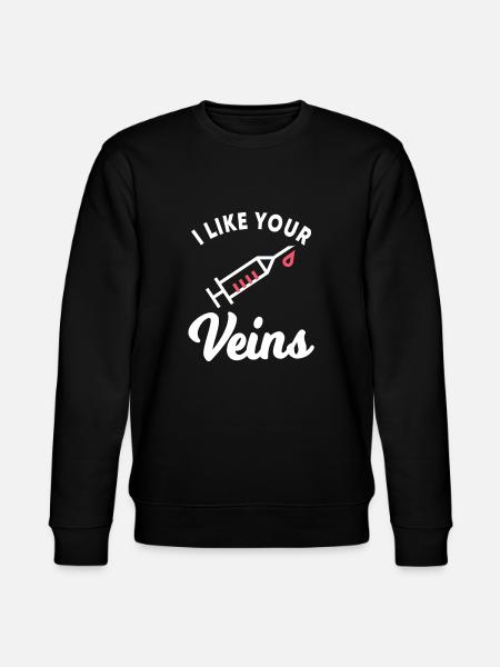 I Like Your Veins - Stanley/Stella CHANGER Unisex Organic Sweatshirt - black