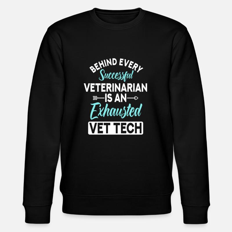 An Exhausted Vet Tech - Stanley/Stella CHANGER Unisex Organic Sweatshirt - black