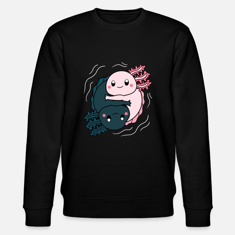Axolotl Yinyang - Stanley/Stella CHANGER Unisex Organic Sweatshirt - black