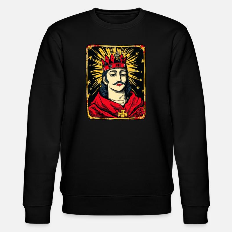 Der Tarotkarten König - Stanley/Stella Unisex Bio-Sweatshirt CHANGER  - Schwarz