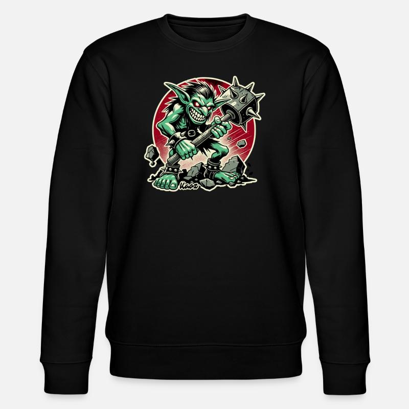 Vilain avec un gros marteau - Sweat bio CHANGER Stanley/Stella Unisexe - noir
