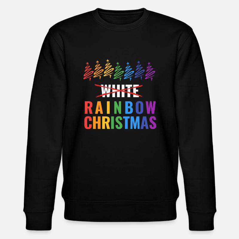 Rainbow Christmas - Stanley/Stella Unisex Bio-Sweatshirt CHANGER  - Schwarz