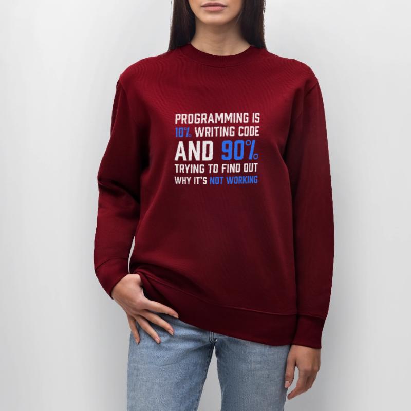 "Programmierung ist 10% Code schreiben" Geschenkprogrammierer Stanley/Stella Unisex Bio-Sweatshirt CHANGER 