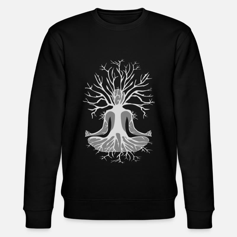 Meditation Tree - Stanley/Stella CHANGER Unisex Organic Sweatshirt - black