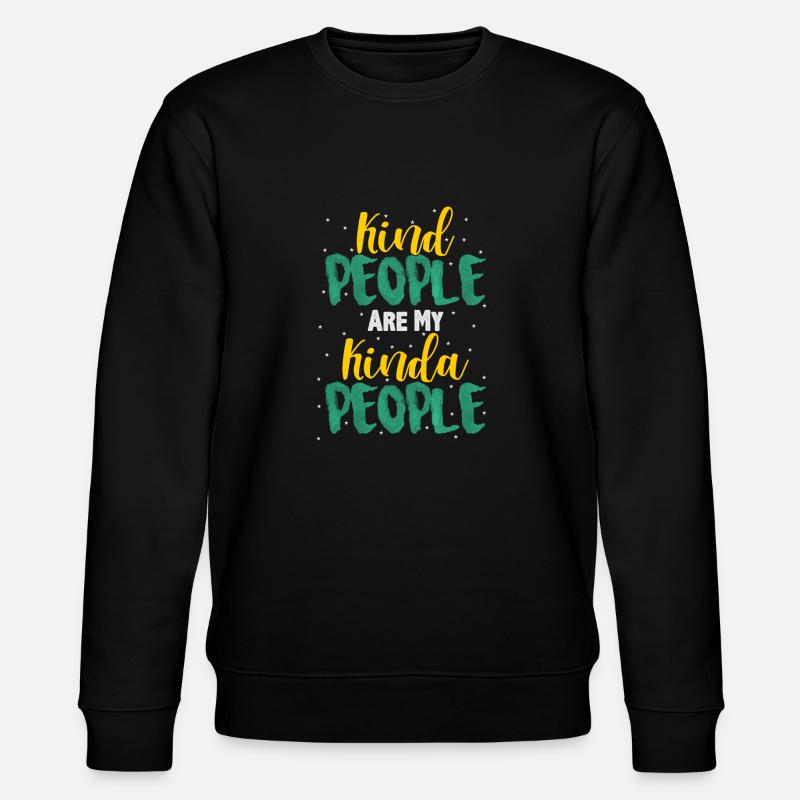 Nette Menschen T-Shirt & Geschenk - Stanley/Stella Unisex Bio-Sweatshirt CHANGER  - Schwarz