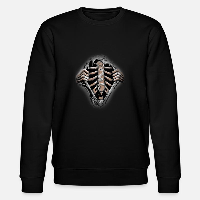 Skelett - Stanley/Stella Unisex Bio-Sweatshirt CHANGER - Schwarz