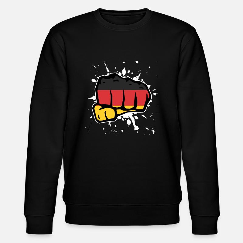 Deutschland Faust - Stanley/Stella Unisex Bio-Sweatshirt CHANGER  - Schwarz